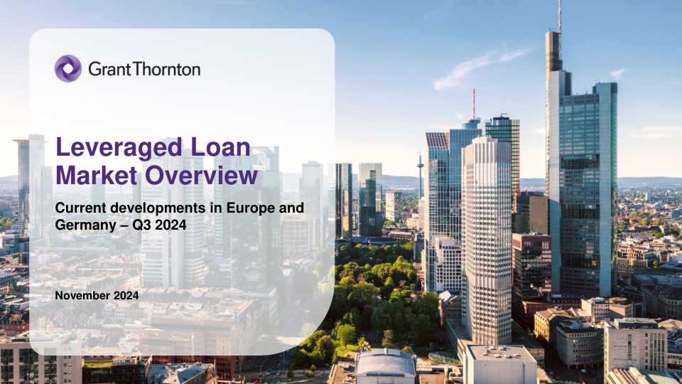 Leveraged Loan Market Overview